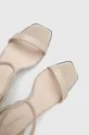 béžová Kožené sandále Calvin Klein GEO STILETTO SANDAL