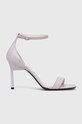 Kožené sandále Calvin Klein GEO STILETTO SANDAL usňová koža fialová HW0HW01610