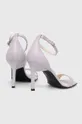 Usnjeni sandali Calvin Klein GEO STILETTO  Zunanjost: Naravno usnje Notranjost: Naravno usnje Podplat: Sintetični material