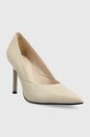 Кожени обувки с висок ток Calvin Klein GEO STILETTO PUMP 90 HW0HW01769 бежов AW23