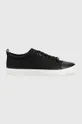 μαύρο Πάνινα παπούτσια Calvin Klein VULC LACE UP - MONO Γυναικεία