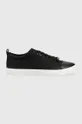 czarny Calvin Klein tenisówki VULC LACE UP - MONO Damski