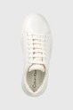 Δερμάτινα αθλητικά παπούτσια Calvin Klein BUBBLE CUPSOLE LACE λευκό HW0HW01778