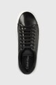 Δερμάτινα αθλητικά παπούτσια Calvin Klein BUBBLE CUPSOLE LACE μαύρο HW0HW01778