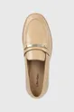 beżowy Calvin Klein mokasyny RUBBER SOLE LOAFER W