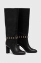Just Cavalli ghete de piele 75RA3S61ZP274899 negru AW23