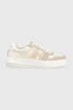 Calvin Klein Jeans sneakersy CHUNKY CUPSOLE LACEU skóra zamszowa beżowy YW0YW01046