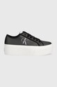 Tenisky Calvin Klein Jeans CUPSOLE FLATFORM NY platforma sivá YW0YW01221