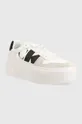 Calvin Klein Jeans sneakersy CUPSOLE FLATFORM MIX biały