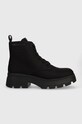 Calvin Klein Jeans workery CHUNKY COMBAT LACEUP tekstylny czarny YW0YW01239