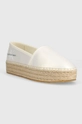 Εσπαντρίγιες Calvin Klein Jeans ESPADRILLE FLATFORM λευκό