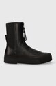 Nízké kozačky Emporio Armani plochý černá X3N172.XN896.K001