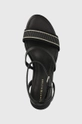 crna Sandale Tommy Hilfiger WEBBING MID HEEL