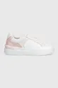 ροζ Δερμάτινα αθλητικά παπούτσια Tommy Hilfiger EMBOSSED COURT SNEAKER Γυναικεία