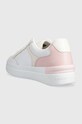 Cipők Tommy Hilfiger bőr sportcipő EMBOSSED COURT SNEAKER FW0FW07297 rózsaszín