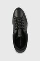 Usnjene superge Tommy Hilfiger EMBOSSED COURT SNEAKER črna FW0FW07297