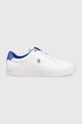 Tommy Hilfiger sneakersy skórzane ELEVATED ESSENTIAL COURT SNEAKER płaska biały FW0FW07377