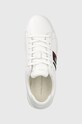 Tommy Hilfiger sneakersy skórzane CORP WEBBING COURT biały FW0FW07387