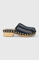 Pantofle Tommy Hilfiger TH DENIM CONTRAST CLOG textilní námořnická modř FW0FW07410