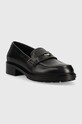 Tommy Hilfiger mokasyny skórzane TH ICONIC LOAFER FW0FW07412 czarny AW23