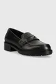 Kožne mokasinke Tommy Hilfiger TH ICONIC LOAFER crna