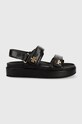 Tory Burch sandale de piele Kira Sport piele negru 144328.001