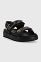 Tory Burch sandały skórzane Kira Sport 144328.001 czarny AA00