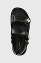 Tory Burch sandały skórzane Kira Sport czarny 144328.001