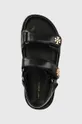 čierna Kožené sandále Tory Burch Kira Sport
