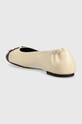 Încălțăminte Tory Burch balerini de piele Claire Cap Toe Ballet 148336.001 bej