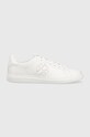 Tory Burch sneakersy skórzane Double T Howell Court płaska biały 149728.123