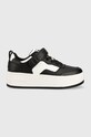 Tommy Jeans sneakers din piele TJW VELCRO FLATFORM platformă negru EN0EN02210
