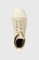 Tommy Jeans botki TJW FOXING CANVAS BOOT beżowy EN0EN02216