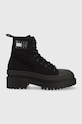 Μποτάκια Tommy Jeans TJW FOXING CANVAS BOOT 5-8 cm μαύρο EN0EN02216
