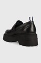 Încălțăminte Tommy Jeans mocasini de piele TJW AVA LOAFER EN0EN02218 negru