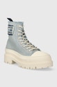 Tommy Jeans trampki TJW FOXING DENIM BOOT EN0EN02348 niebieski AW23