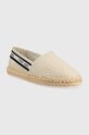 Εσπαντρίγιες Tommy Jeans TJW FLATFORM WEBBING EN0EN02362 μπεζ AW23