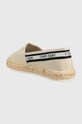 Παπούτσια Εσπαντρίγιες Tommy Jeans TJW FLATFORM WEBBING EN0EN02362 μπεζ