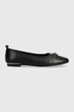 Dkny baleriny skórzane K3300818 czarny K3300818.BLK
