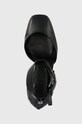 Dkny czółenka skórzane Barra czarny K2301920.BLK