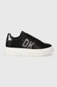 μαύρο Δερμάτινα αθλητικά παπούτσια DKNY Marian Γυναικεία