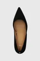 fekete BOSS velúr magassarkú cipő Janet Pump 70-S_N