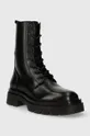 Kožené členkové topánky Gant Meghany čierna
