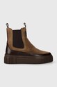 Gant botine din piele intoarsa Snowmont 5-8 cm maro 27553371.G240