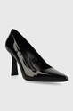 Kožené lodičky HUGO Alexis Pump 90-PT 50494664.001 černá AW23