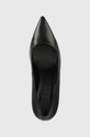 HUGO szpilki skórzane Alexis Pump 70-N_N czarny 50499283.001