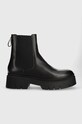HUGO ghete chelsea de piele Kris neizolat negru 50494677.001