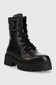 HUGO workery skórzane Kris 50494685.001 czarny AW23