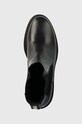 Кожени боти челси HUGO Kris черен 50498407.001