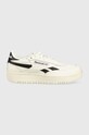 Reebok Classic sneakersy skórzane CLUB C płaska biały H04190